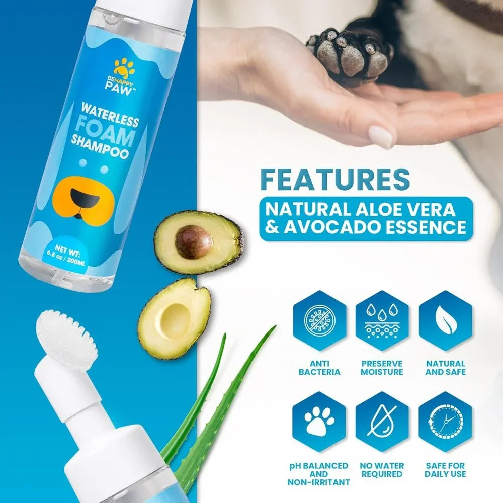 Be Happy Paw Dog Paw Cleaner 5.07fl oz, Coconut Fragrance, No-Rinse Waterless